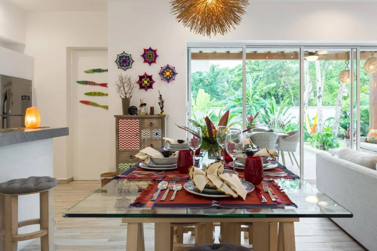בית נופש טולום Villa Calma, Chic & Mexican Villa, A True Oasis Pool, Security