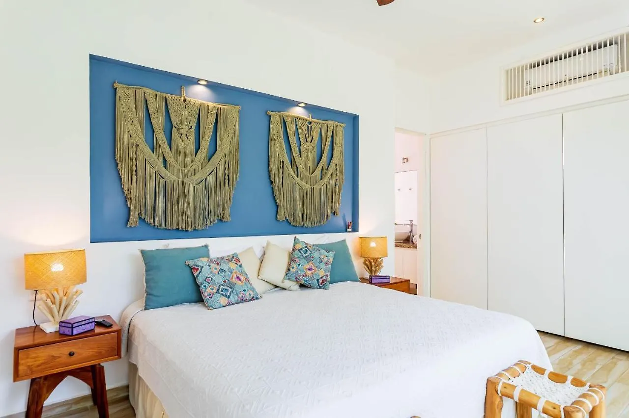 בית נופש טולום Villa Calma, Chic & Mexican Villa, A True Oasis Pool, Security