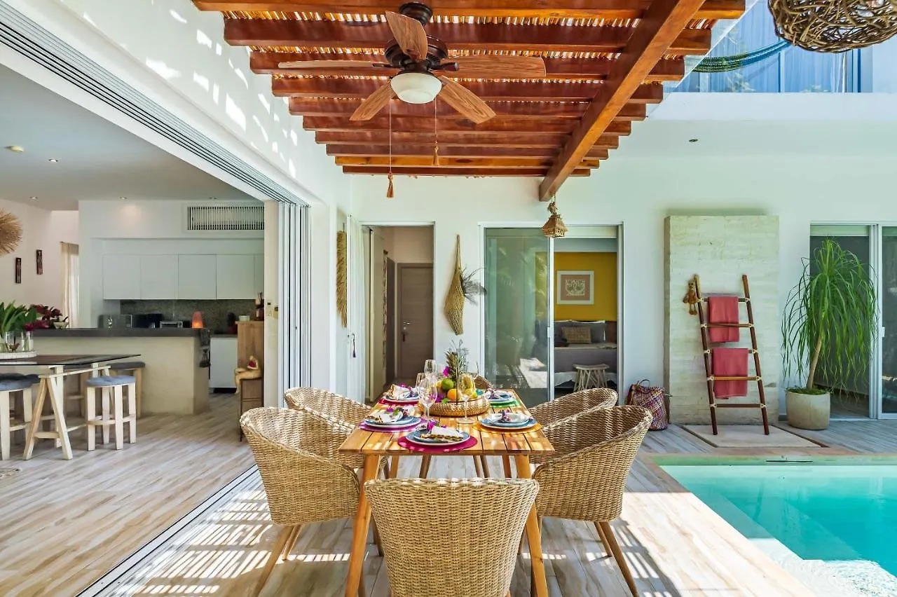 בית נופש טולום Villa Calma, Chic & Mexican Villa, A True Oasis Pool, Security